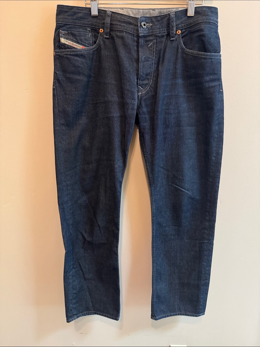 Men's Diesel Waykee Dark Blue Regular Straight-Leg Jeans